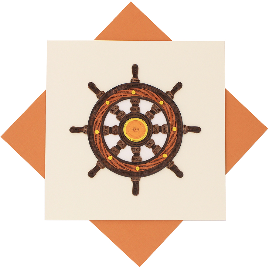 Quilled Nautical Wheel Card